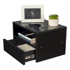 Mesa de cabeceira Fl Decor Mesa cabeceira suspensa de mdf - preto fosco Foto mini 3