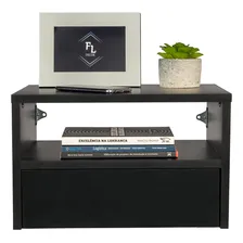 Mesa de cabeceira Fl Decor Mesa cabeceira suspensa de mdf - preto fosco Foto mini 1