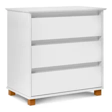 Mesa De Cabeceira Mini C么moda 3 Gavetas Luxo Branco Foto mini 1
