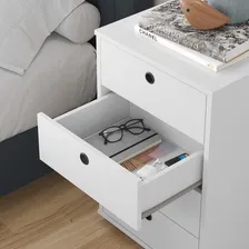 Mesa de cabeceira RP online Criado-mudo Criado-mudo criado mudo - 67.3cm x 35cm x 39.5cm - branco ultravioleta x 2 Foto mini 4