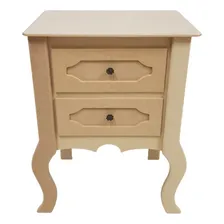 Mesa De Cabeira Expreso da Madeira 2 Gavetas Para Quarto Sala Escrit贸rio Cor Madeira Mdf Crua 57 x 34 x 27 Foto mini 1