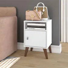 Mesa De Canto Com 1 Porta E 1 Nicho - Branco Foto mini 1