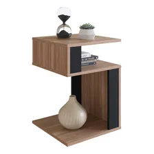 Mesa De Canto Lateral Para Apoio Com Nichos Wt Foto mini 3