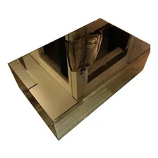 Mesa De Centro Espelho Bronze Lapidada 70x40x20 Foto  mini 1