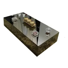 Mesa De Centro Espelho Bronze Lapidada 70x40x20 Foto mini 4
