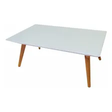 Mesa De Centro Retangular Laqueada Com Vidro - Foto mini 2