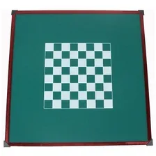 Mesa De Domin贸 Damas Xadrez Klopf C贸d. 1078 Cor do Tecido Verde Foto mini 2