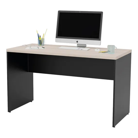 Mesa De Escrit贸rio 1.20x60 Tampo 30mm Netmobil Cor Carvalho Foto 1