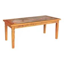 Mesa de Jantar 1.8m Madeira Maciça com Pátina MHM Móveis Brasil Foto  mini 1