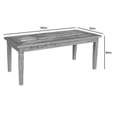 Mesa de Jantar 1.8m Madeira Maciça com Pátina MHM Móveis Brasil Foto mini  2