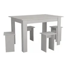 Mesa De Jantar 4 Lugares Branco B20 - Nova Mobile Foto mini  2