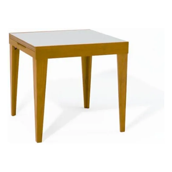 Mesa De Jantar ExtensĂvel Tampo Com Vidro E PĂ©s Em Bd Foto 1
