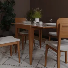 Mesa De Jantar ExtensĂvel Tampo Com Vidro E PĂ©s Em Bd Foto mini 2