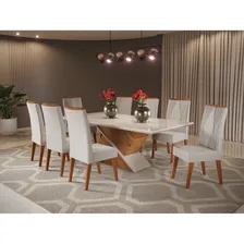 Mesa De Jantar Quadrada Monza Com 8 Cadeiras Dbwt Foto mini  2