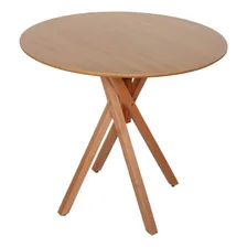 Mesa De Madeira Redonda 90cm June Redonda Pizarro Freijó Foto  mini 1
