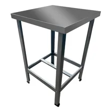 Mesa De Manipulação Serviço Slim Tampo Inox 55x55 Até 100kg Foto mini 1