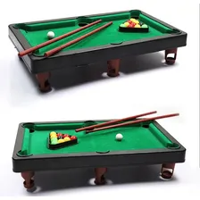 Mesa De Mini Sinuca Snooker Bilhar Com Tacos E Bolas Foto mini  2