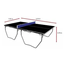 Mesa de ping pong Klopf 1087 fabricada em MDP cor preto Foto mini 4