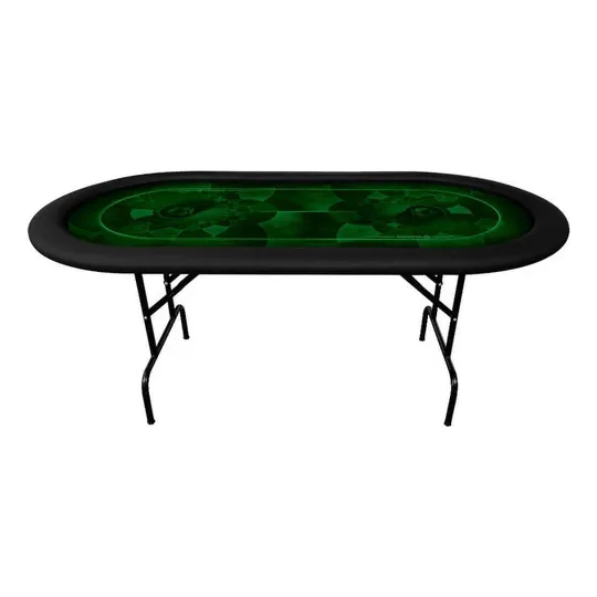 Mesa De Poker Oval 6 Lugares Profissional Copag 180x90cm Foto 1