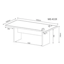Mesa De Reunião Carvalho Me4119 - Tecno Mobili Foto mini 3