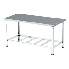 Mesa De Serviço Industrial Aço Inox 1,80x70 Com Prateleira Foto mini 1