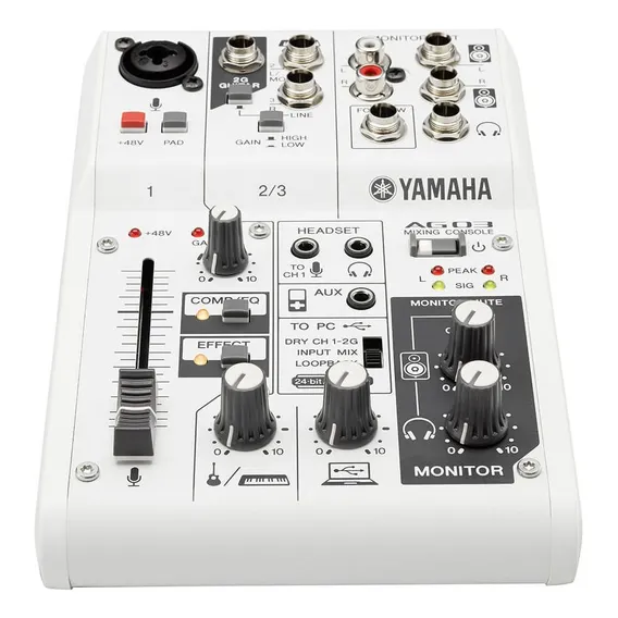 Mesa De Som 03 Canais Yamaha Ag03 110v Foto 1