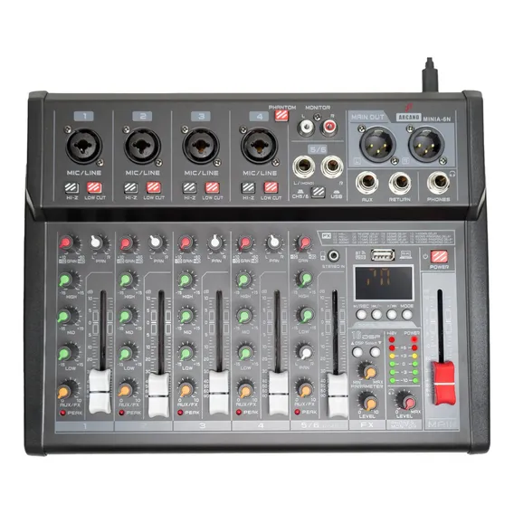 Mesa De Som 6 Canais E Interface Arcano® Minia-6n Foto 1
