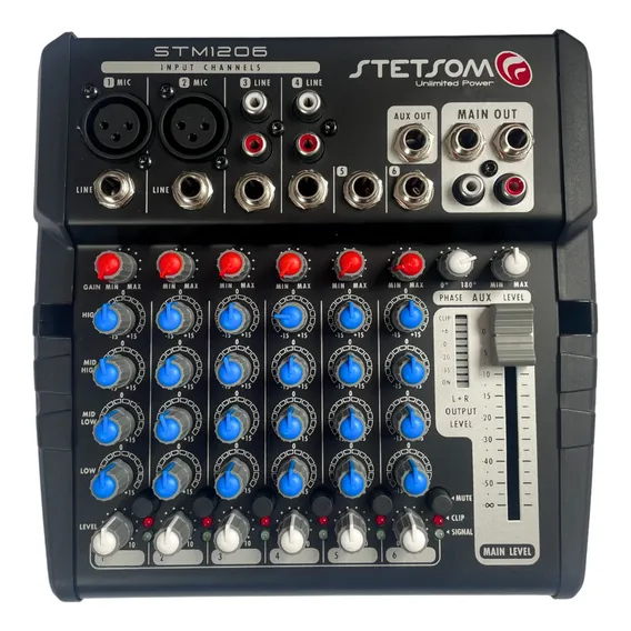 Mesa De Som Automotivo Stetsom Stm1206 6 Canais 4 Eq Band Foto 1