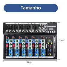 Mesa De Som Bluetooth Usb Mixer Mp3 Digital 7 Canais Flex 7 Canais Bluetooth/usb/efeito/gravação Lumi Foto mini 4