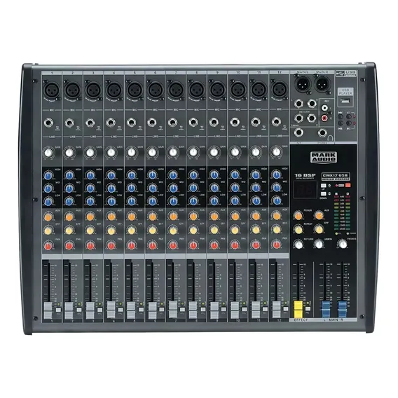 Mesa De Som Mark Audio Cmx12 Mixer C/12 Canais Usb Bluetooth Bivolt Foto 1