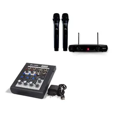 Mesa De Som Nanomix Na402r 4 Canais + Mic. S/ Fio Dx-158 110/220 Foto  mini 1