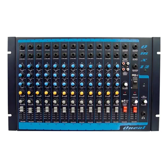 Mesa De Som Oneal Omx12 Com 12 Canais Entrada Balanceada Mic 120v/240v Foto 1