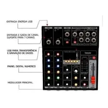 Mesa De Som Profissional Mixer Efeitos 5 Canais Usb Pendrive Foto mini 1