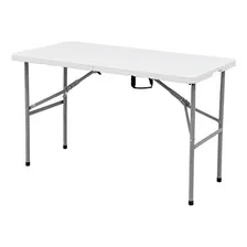 Mesa Dobrável Portátil 1,22m Vira Maleta Cor Branco Altura fixa Foto mini  2