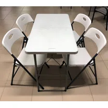 Mesa Dobrável Portátil 1,22m Vira Maleta Cor Branco Altura fixa Foto mini 4