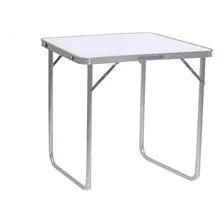 Mesa Dobravel Portatil Vira Maleta Camping Praia 80x60 Cor Mesa Dobrável Portátil Vira Maleta Para Camping Praia Acampamento Jantar Cozinha Churrasco Branco Foto mini 2