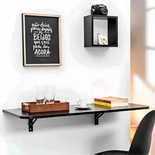 Mesa Dobrável Retratil De Parede 90x40 Articulada Cozinha Preto Maclavi Móveis Foto mini 4