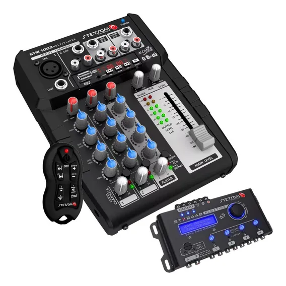 Mesa Equalizadora Stetsom Stm1003 3 Canais+ Stx2448 Floating Cor Preto Foto 1