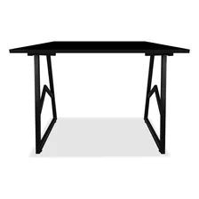 Mesa Escrit贸rio Copacabana Tampo De 1,20 X 0,60 Preto Foto mini 3
