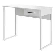Mesa Escrit贸rio Industrial Com 1 Gaveta Tamanho 100x45x77 Cor Branco Foto mini 2