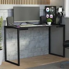 Mesa Escrit贸rio Industrial Preta 120cm Nero Marquina Madesa Foto mini 2