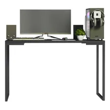 Mesa Escrit贸rio Industrial Preta 120cm Nero Marquina Madesa Foto mini 4