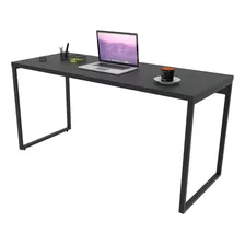 Mesa Escrit贸rio Office 150cm Estilo Industrial Prisma Preto Foto mini 1