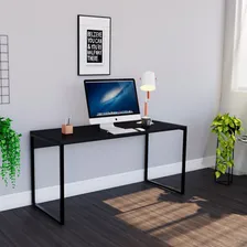 Mesa Escrit贸rio Reta 120cm Iron Home Office Preto Foto mini 2