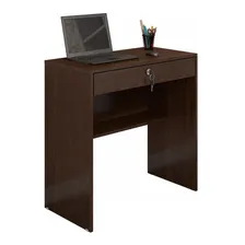 Mesa Escrivaninha Andorinha 1 Gaveta Com Chave Café - Jcm Cor Marrom Foto mini 2