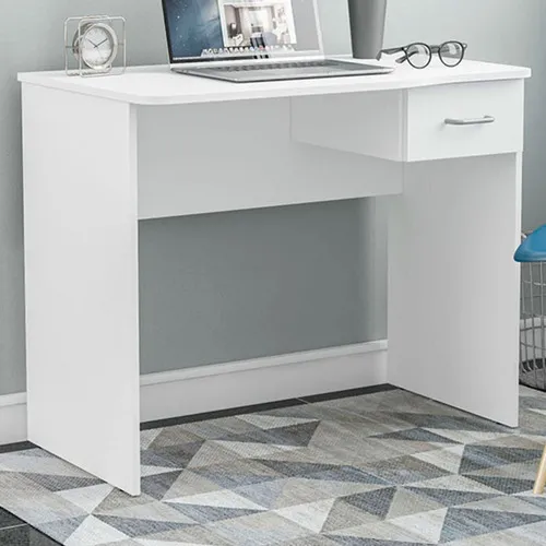 Mesa Escrivaninha Arapeí 1 Gaveta Branco - Politorno Foto 1
