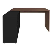 Mesa Escrivaninha Com ArmĂĄrio Nero Ii 8 Nichos IpĂȘ/preto Foto mini 1