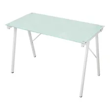 Mesa Escrivaninha Com Tampo De Vidro Anima Branco Foto mini 1