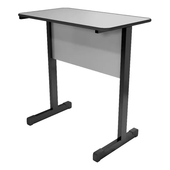 Mesa Escrivaninha Estudos Notebook Impressora Home Office Cinza/preto Foto 1