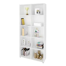 Mesa Escrivaninha L Eron Estante 90x187cm Lean Bco/carvalho Foto mini 4